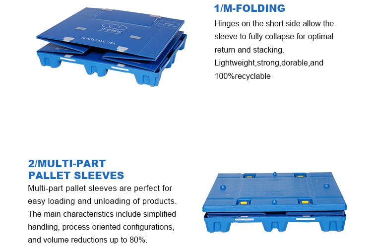 plastic gaylord pallet container feature