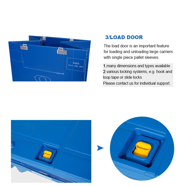 plastic gaylord pallet container feature